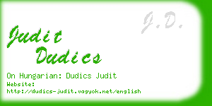 judit dudics business card